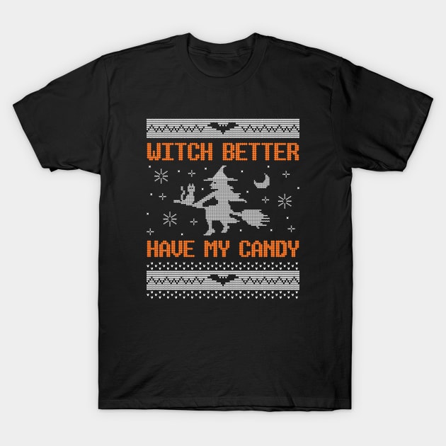 Halloween Ugly Sweater T-Shirt by MONMON-75